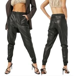 SPANX Faux Leather Leather-Like Jogger Joggers Pants, Size Small